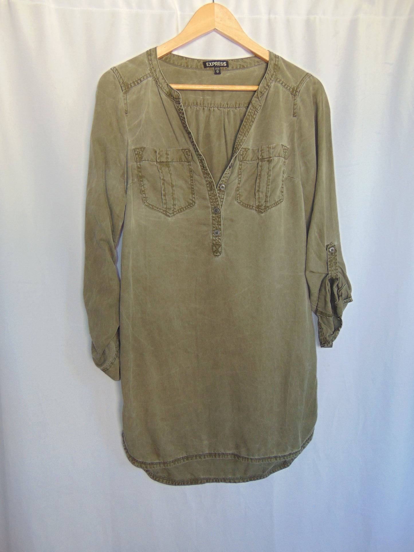 OLIVE GREEN EXPRESS DRESS