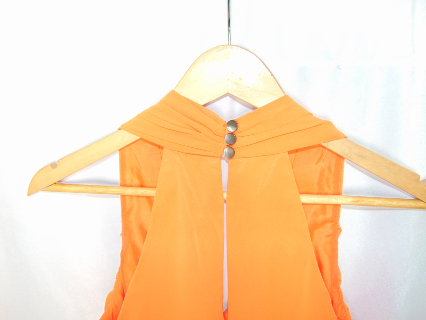 ORANGE HALTER COCKTAIL DRESS