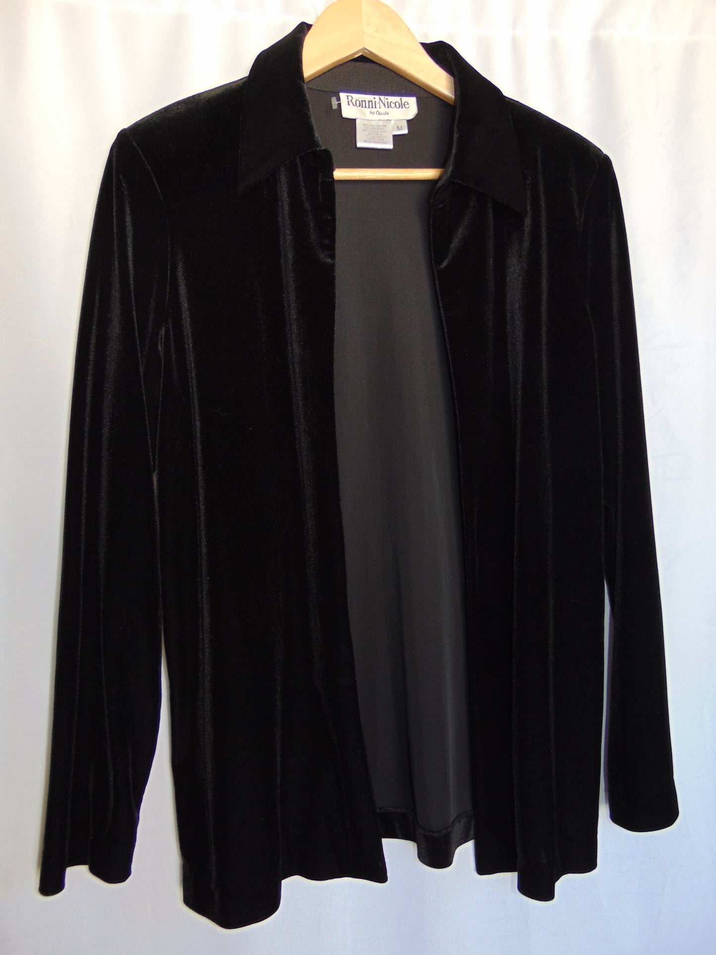 Vintage Ronni Nicole by Ouida Black Velvet Top