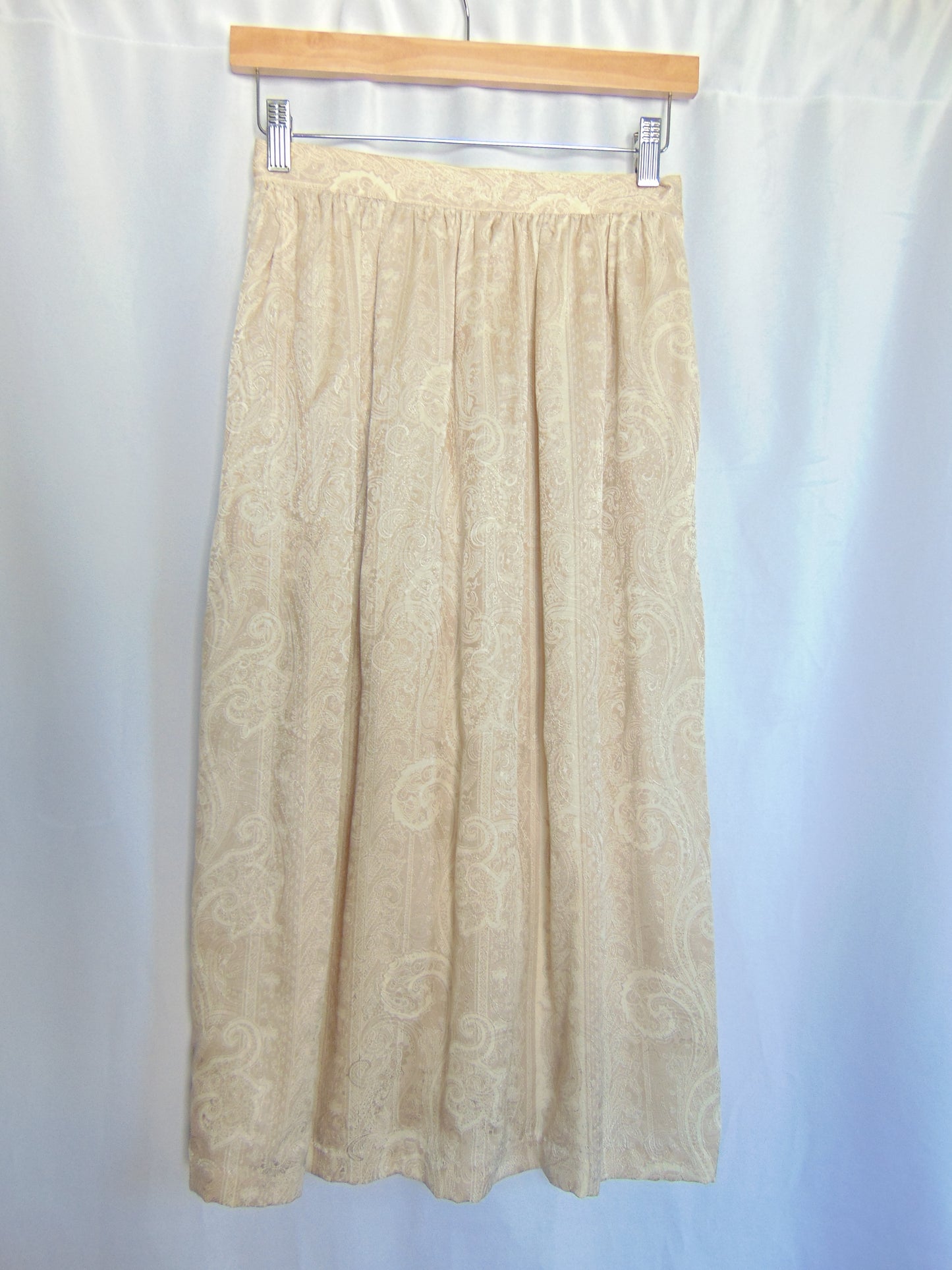 GENUINE SILK PAISLEY SLIP SKIRT