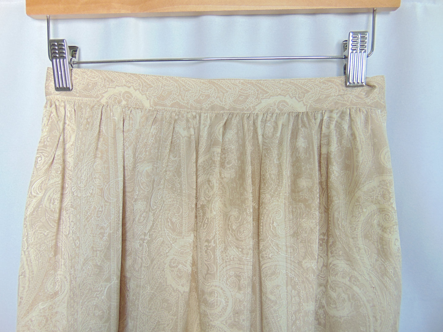 GENUINE SILK PAISLEY SLIP SKIRT