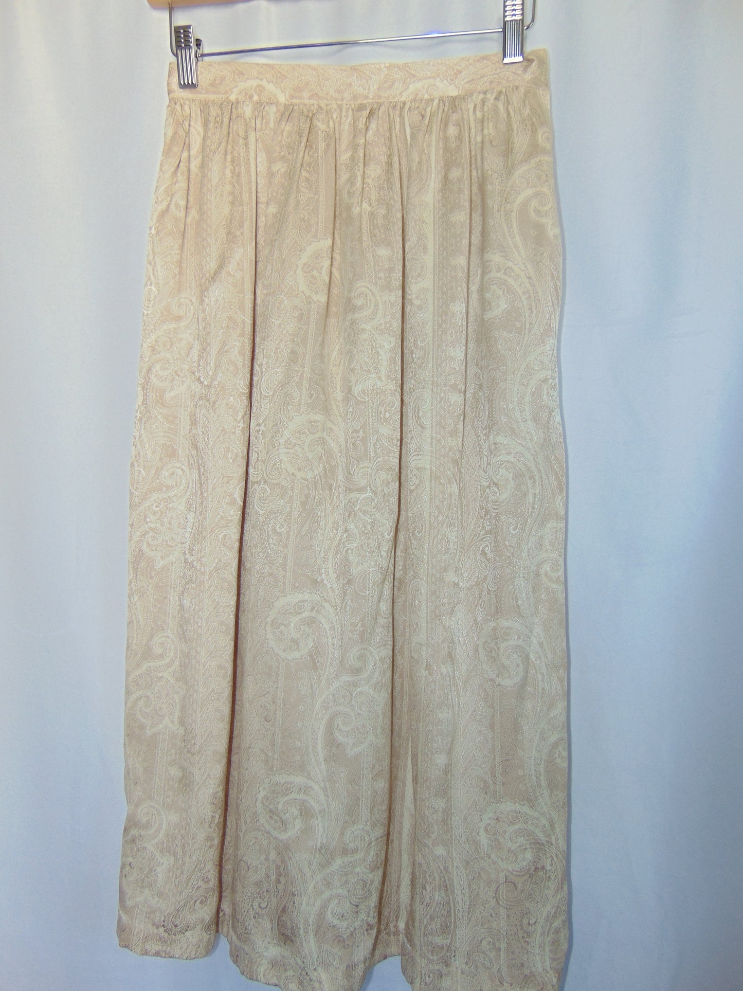GENUINE SILK PAISLEY SLIP SKIRT