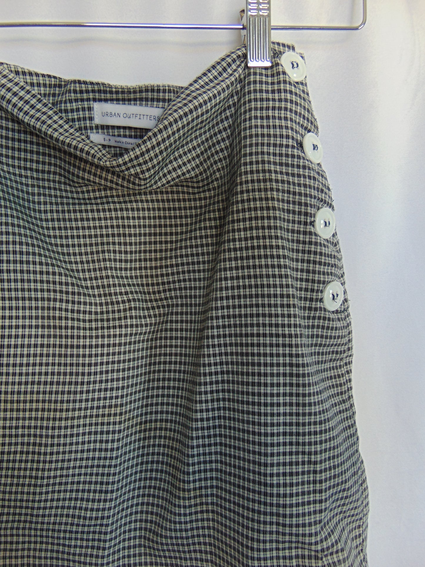 MINI PLAID SKIRT WITH BUTTONS