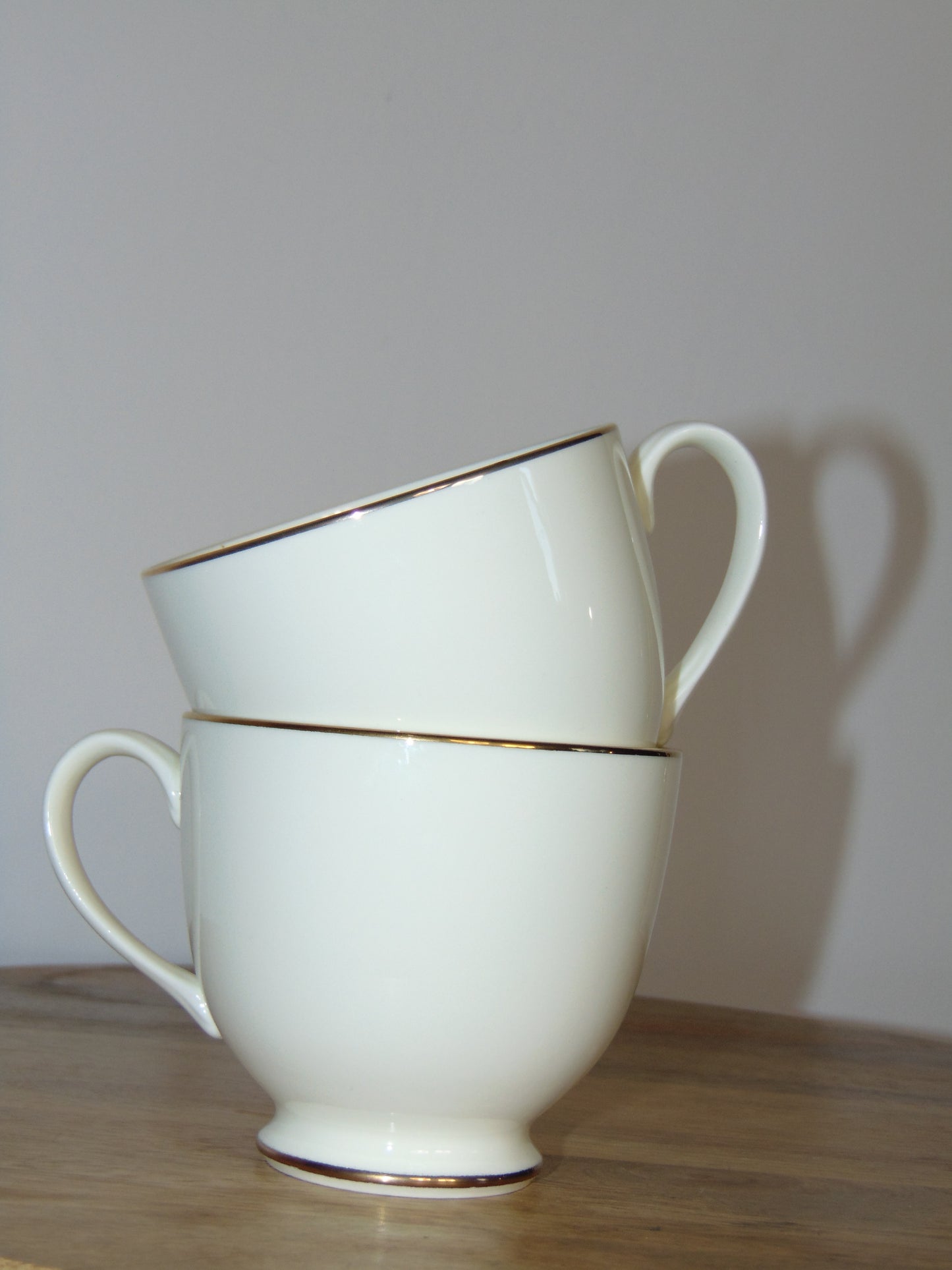 Pfaltzgraff Royale Cream American Bone China with Gold Trim Footed Teacups