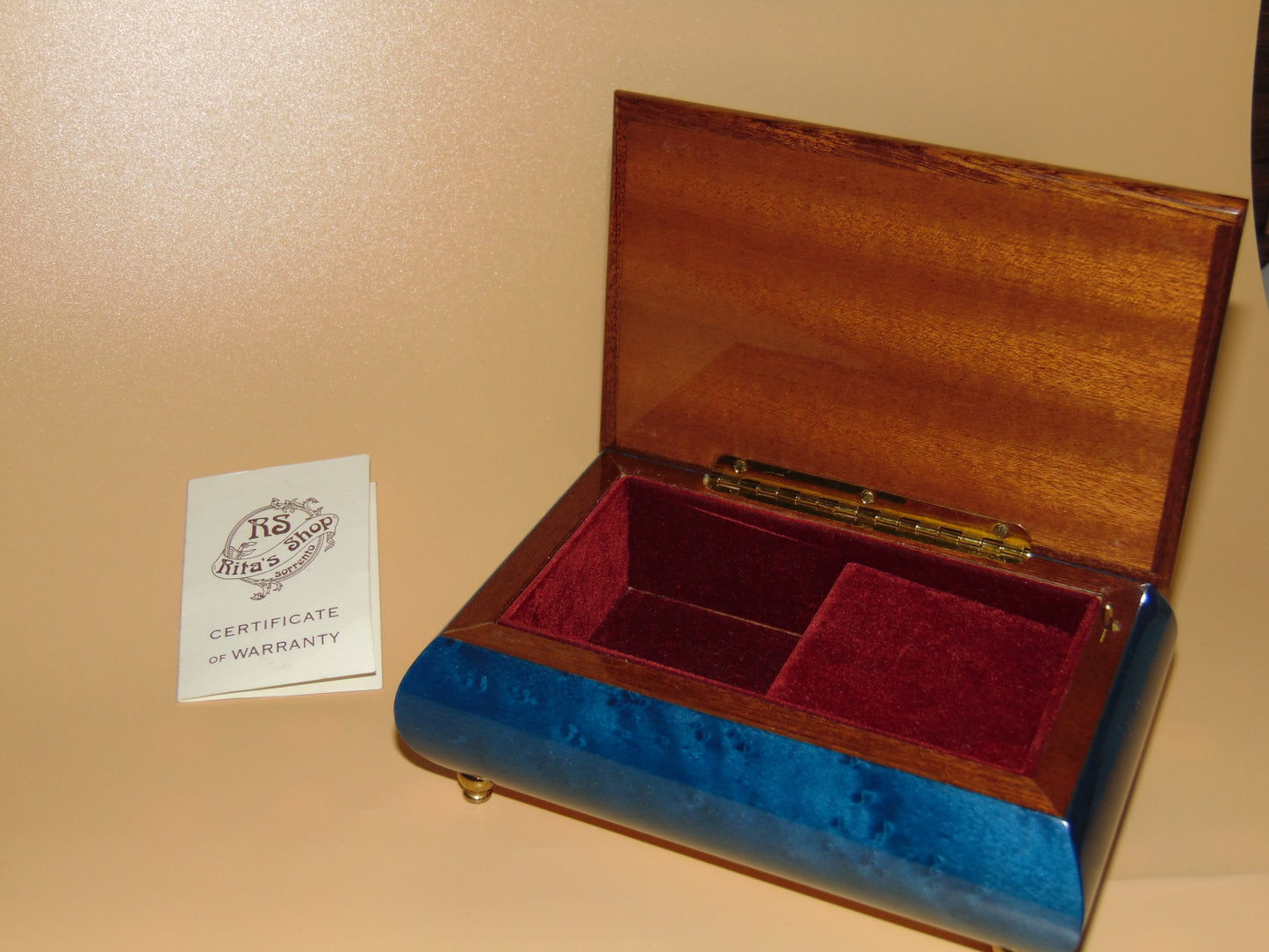 VINTAGE WOODEN ITALIAN MUSIC JEWELRY BOX