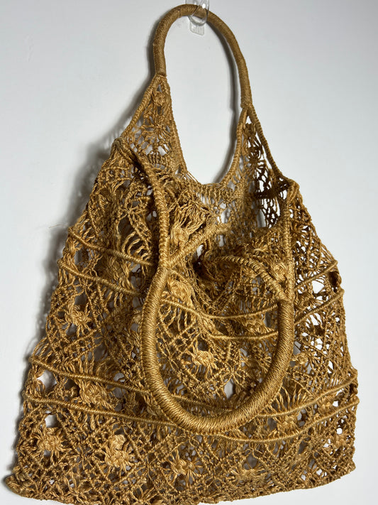 1970s VINTAGE JUTE TOTE BAG