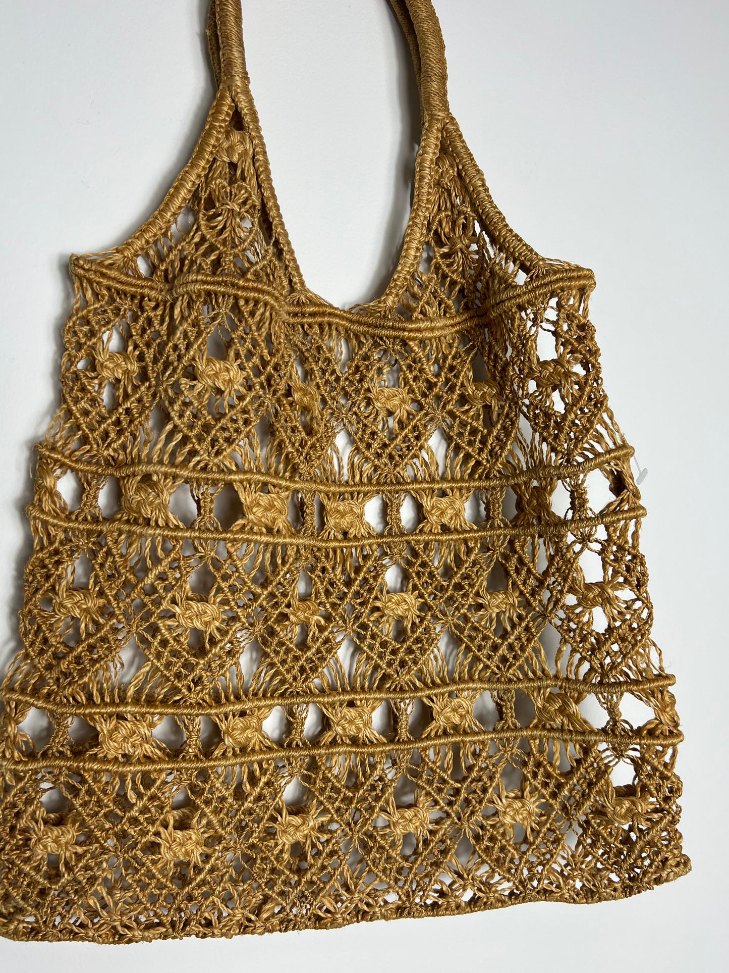 1970s VINTAGE JUTE TOTE BAG