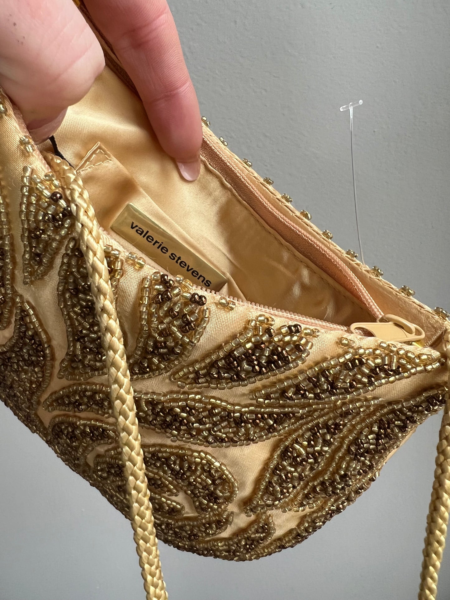 VINTAGE GOLDEN BEADED BAG