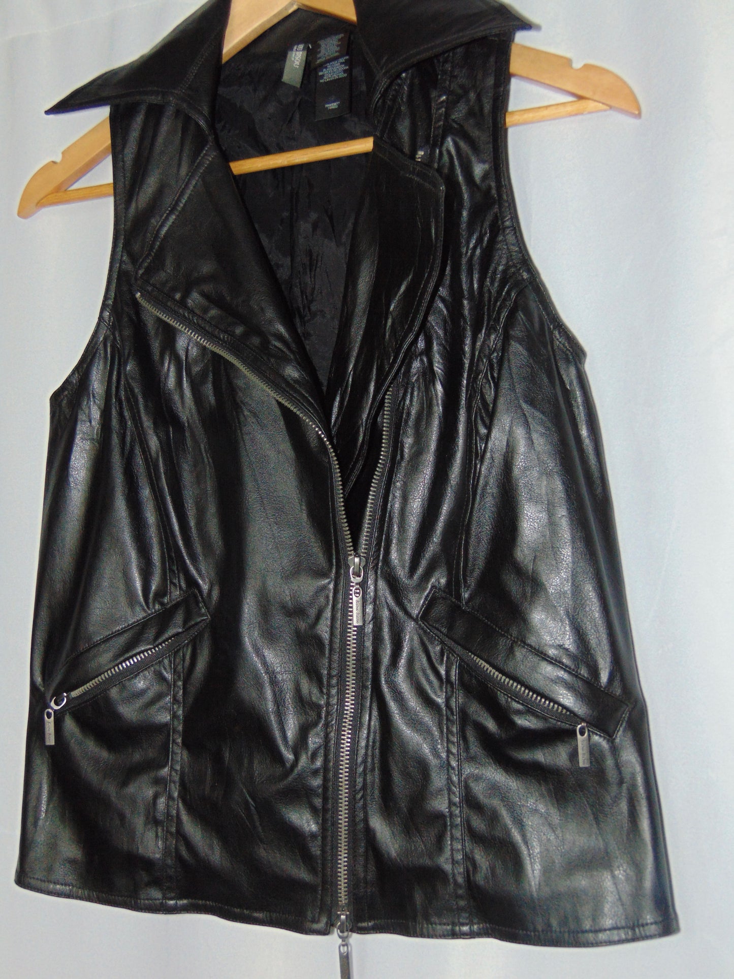 FAUX LEATHER VEST