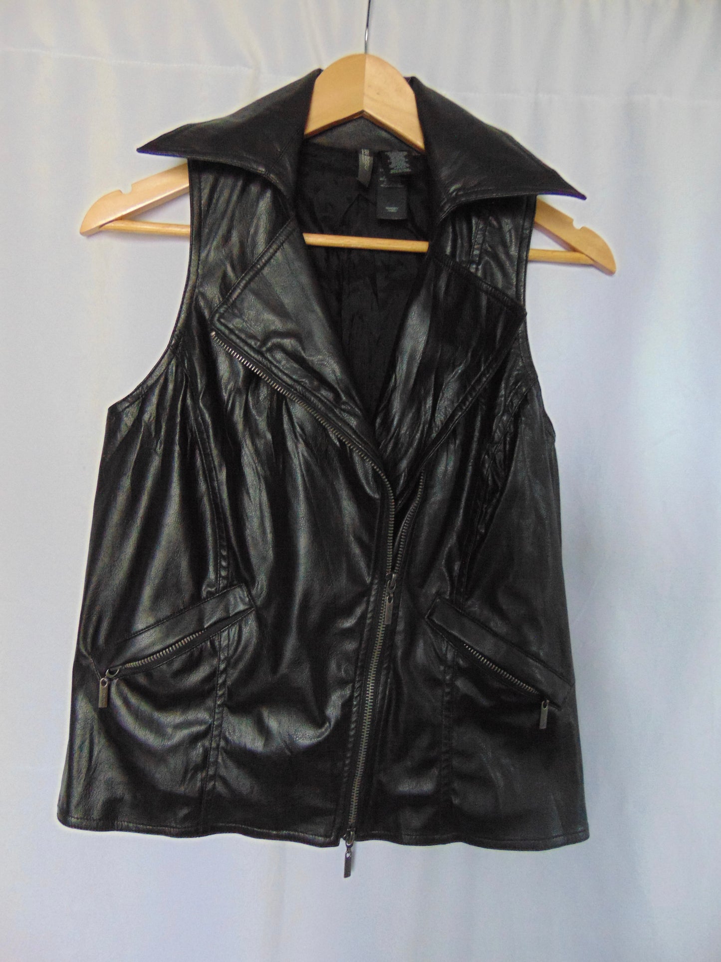 FAUX LEATHER VEST
