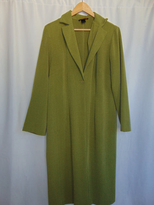 FLOOR-LENGTH GREEN DUSTER