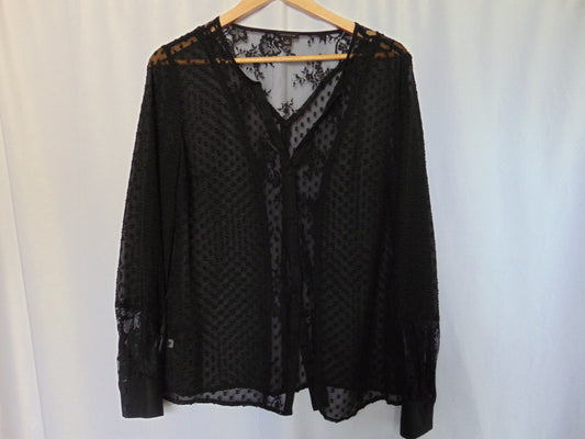 BLACK SHEER BLOUSE