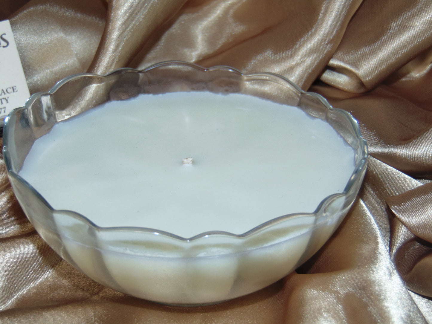 1970's Arcoroc France Scalloped Edge Bowl - Green Tea + Lemongrass