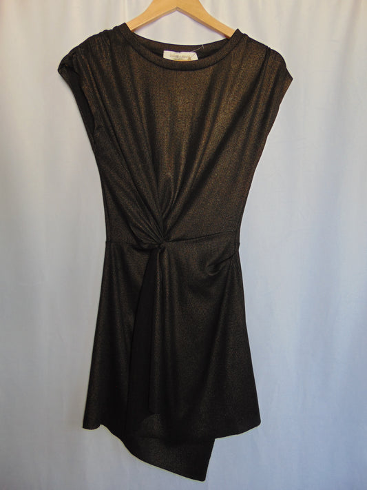 BISHOP + YOUNG METALLIC MINI DRESS