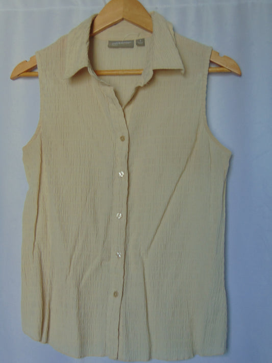 CREAM CRINKLE BLOUSE