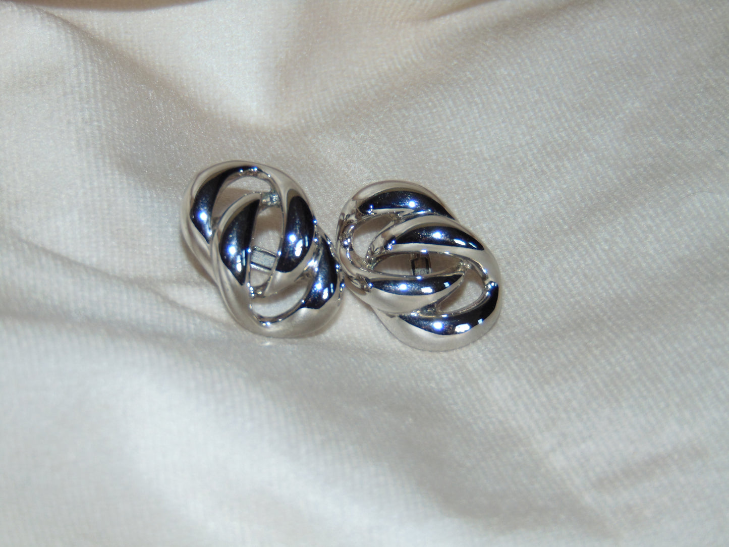 VINTAGE NAPIER 925 SIVLER BRAID EARRINGS