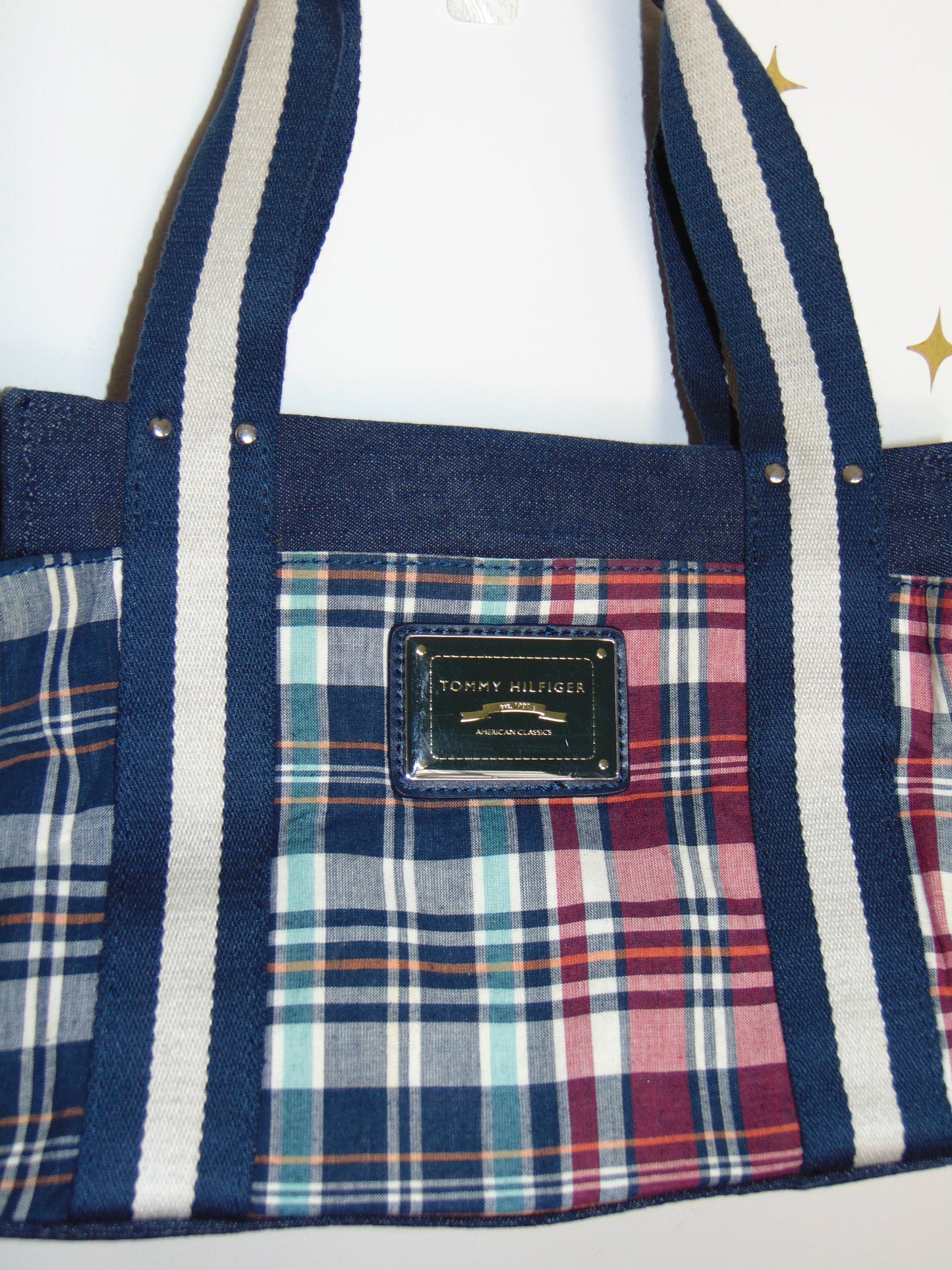 Y2K Tommy Hilfiger Denim Plaid Purse