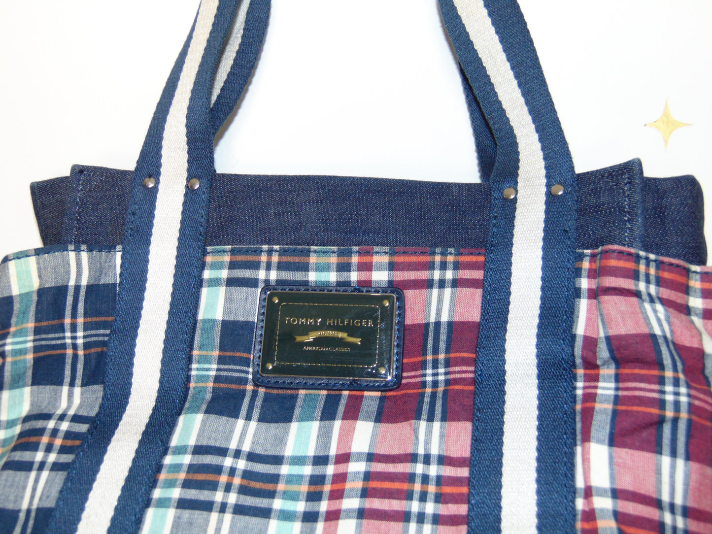 Y2K Tommy Hilfiger Denim Plaid Purse