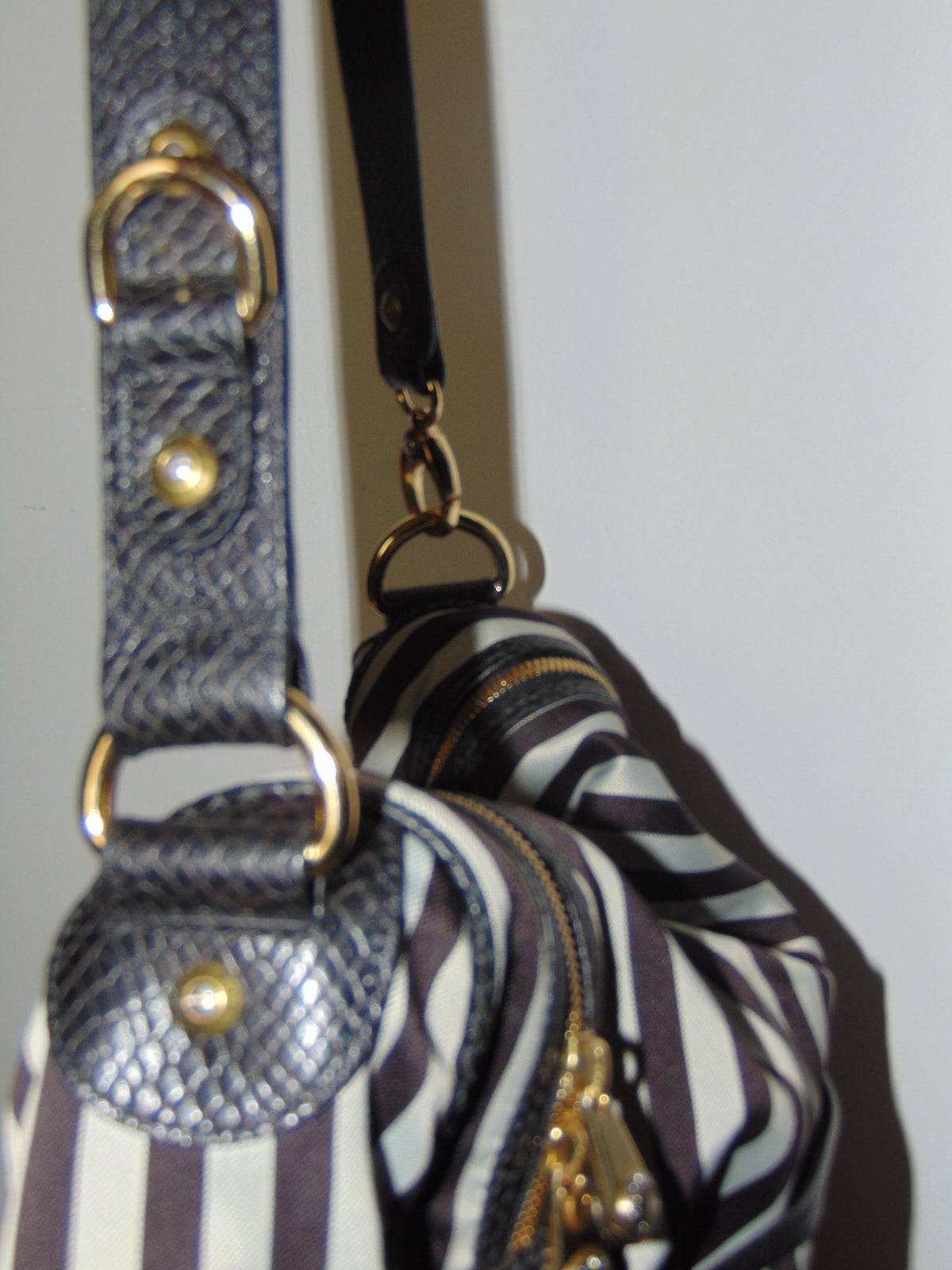 RARE HENRI BENDEL CENTENNIAL STRIPE DIAPER BAG