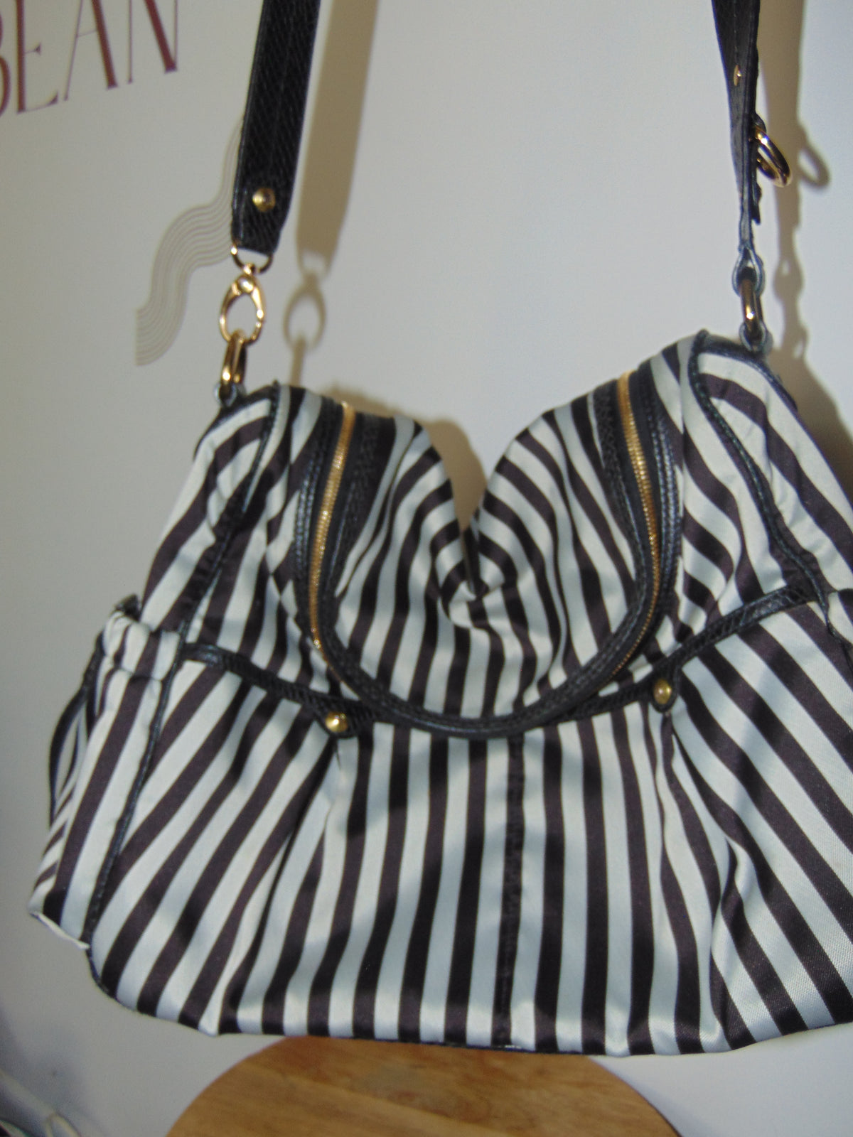 RARE HENRI BENDEL CENTENNIAL STRIPE DIAPER BAG