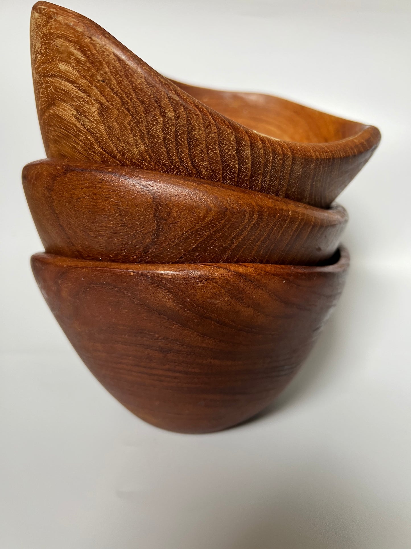 SET OF 3 WOODEN BOWLS