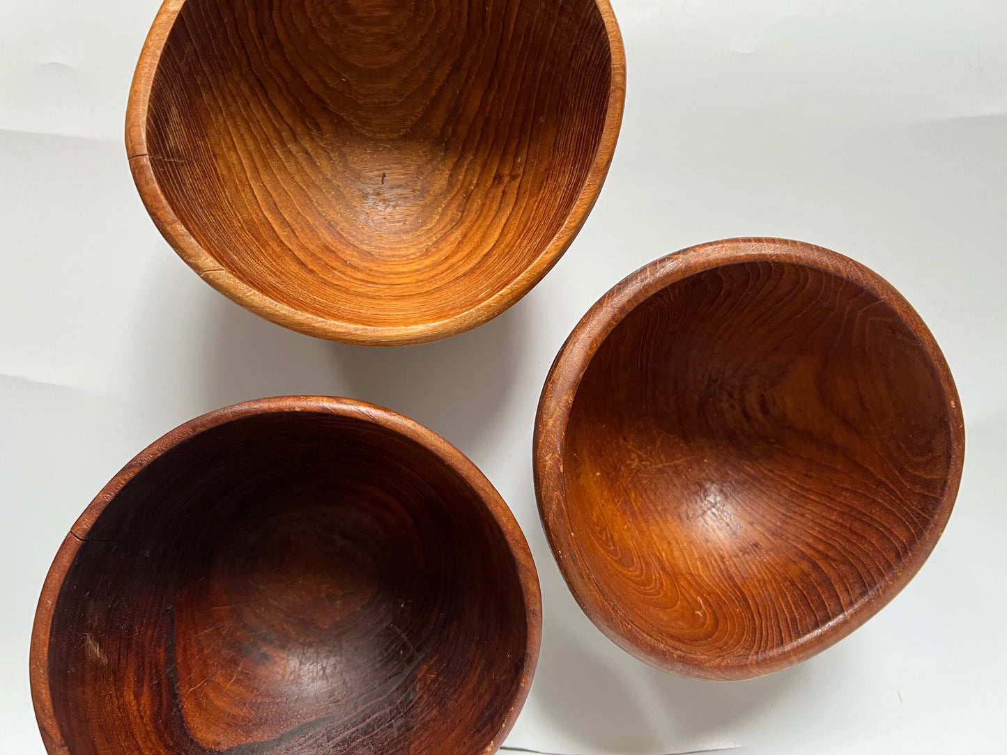 SET OF 3 WOODEN BOWLS