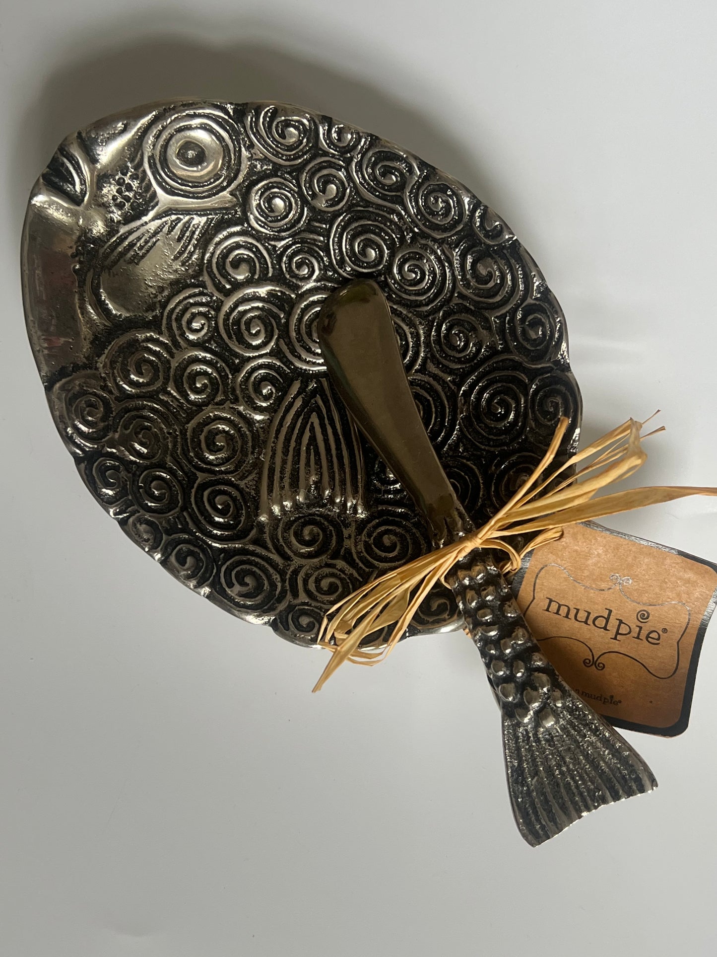 NWT MUDPIE METAL FISH DIP CUP SET