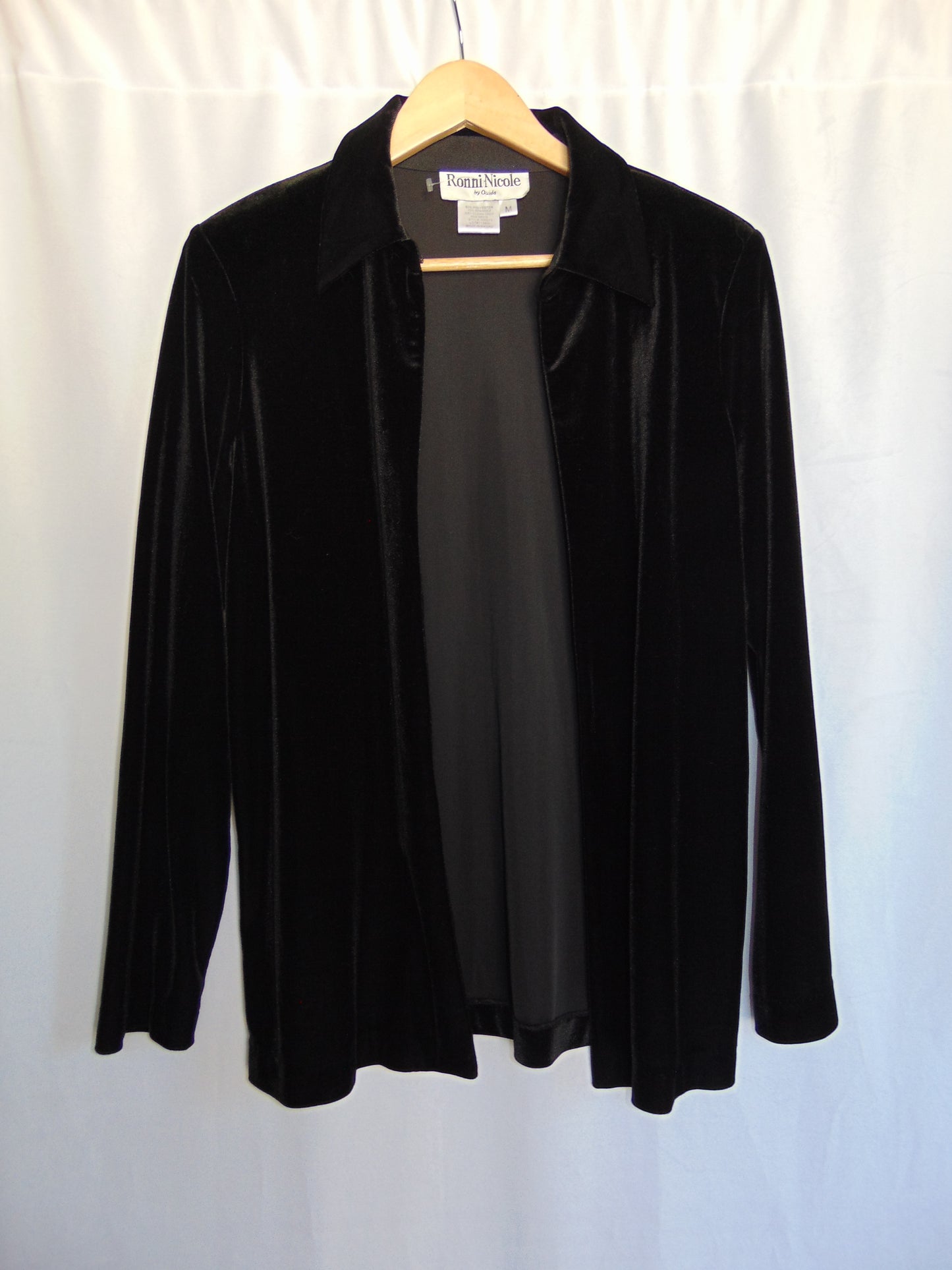 Vintage Ronni Nicole by Ouida Black Velvet Top