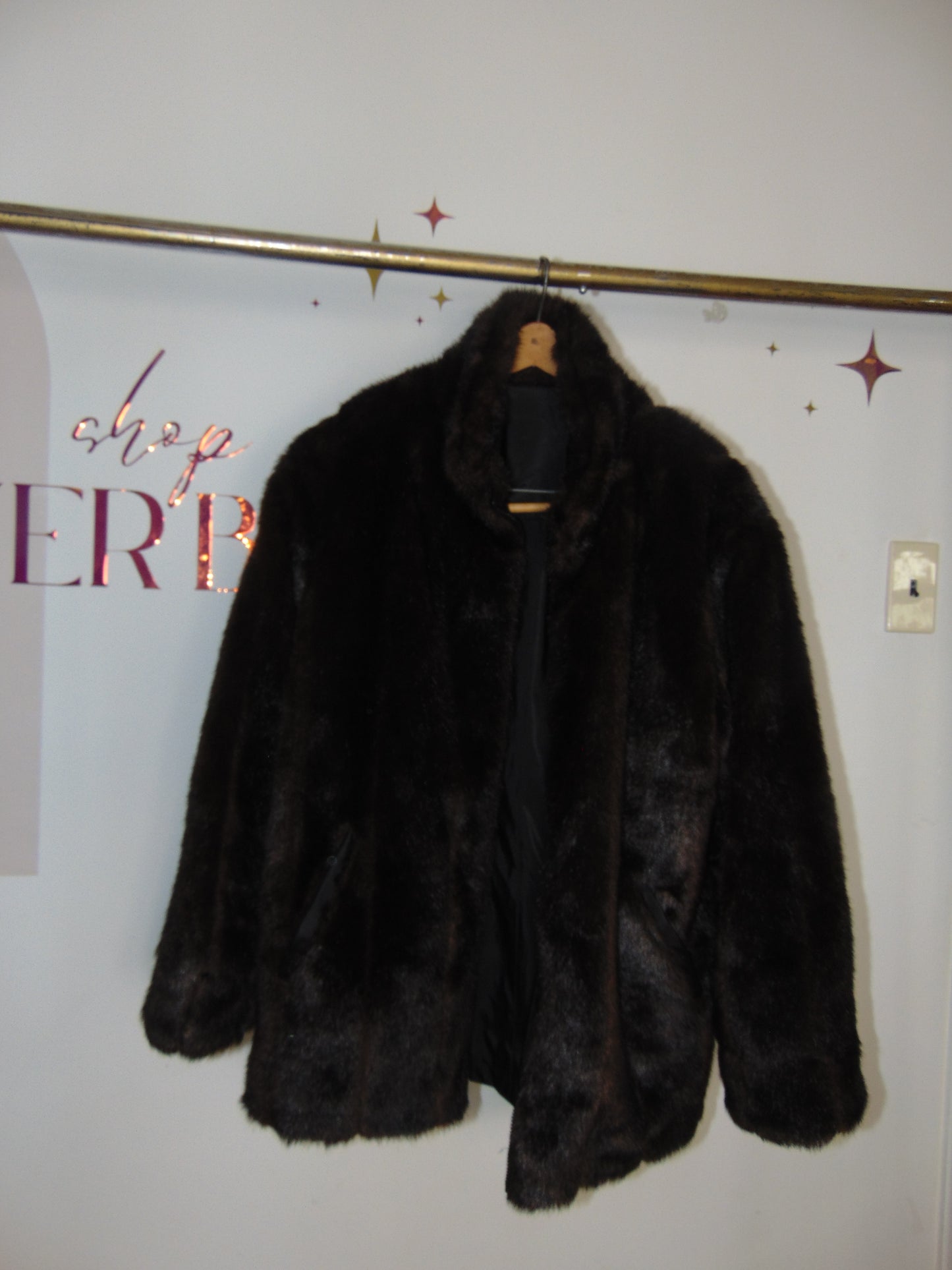 Reversible Nylon/Faux Fur Jacket by DressBarn