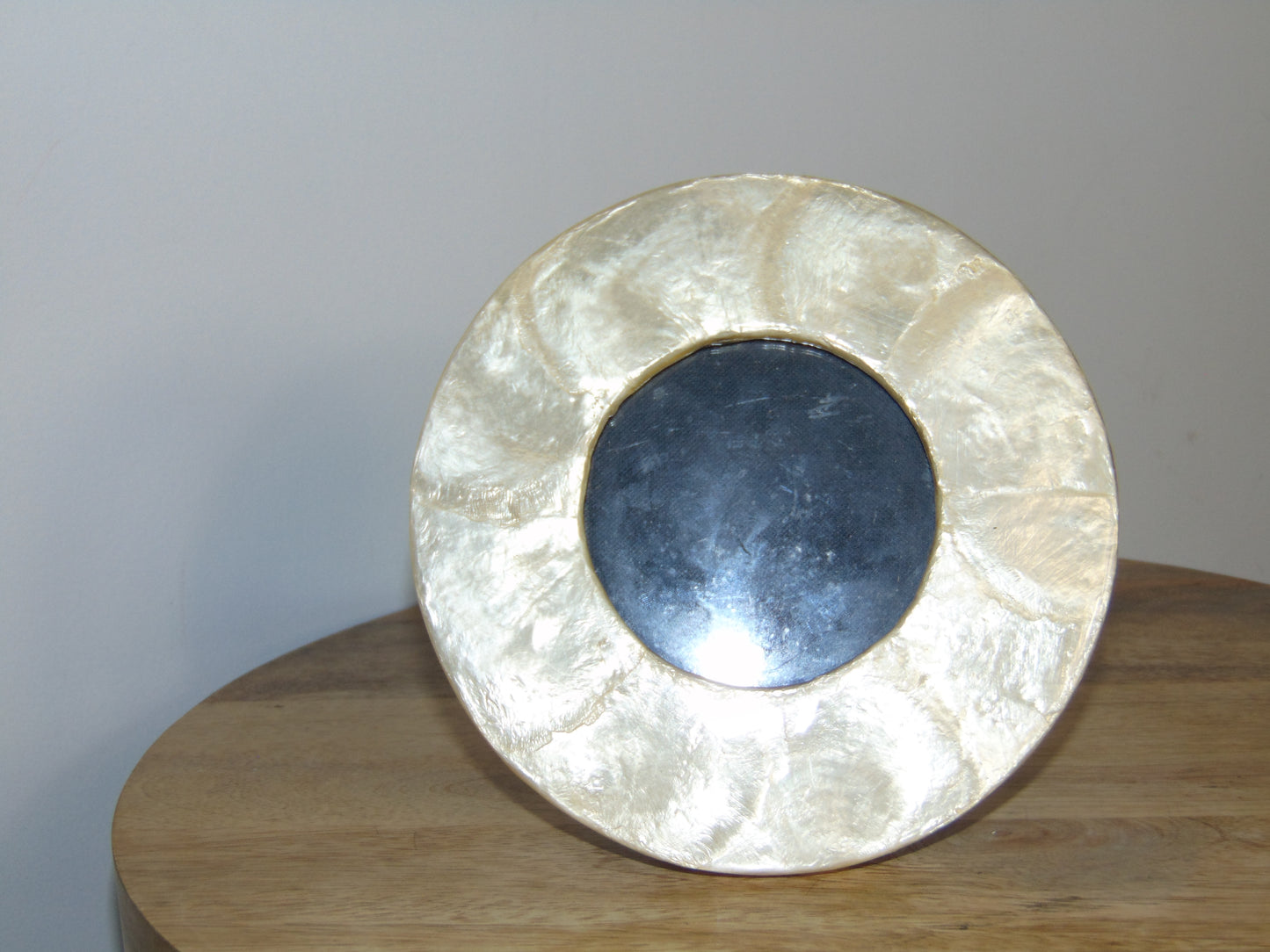 Golden Opal Round Photo Frame