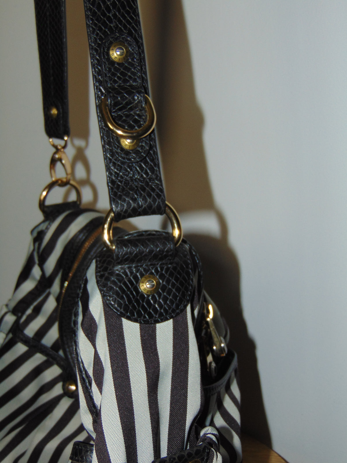 RARE HENRI BENDEL CENTENNIAL STRIPE DIAPER BAG