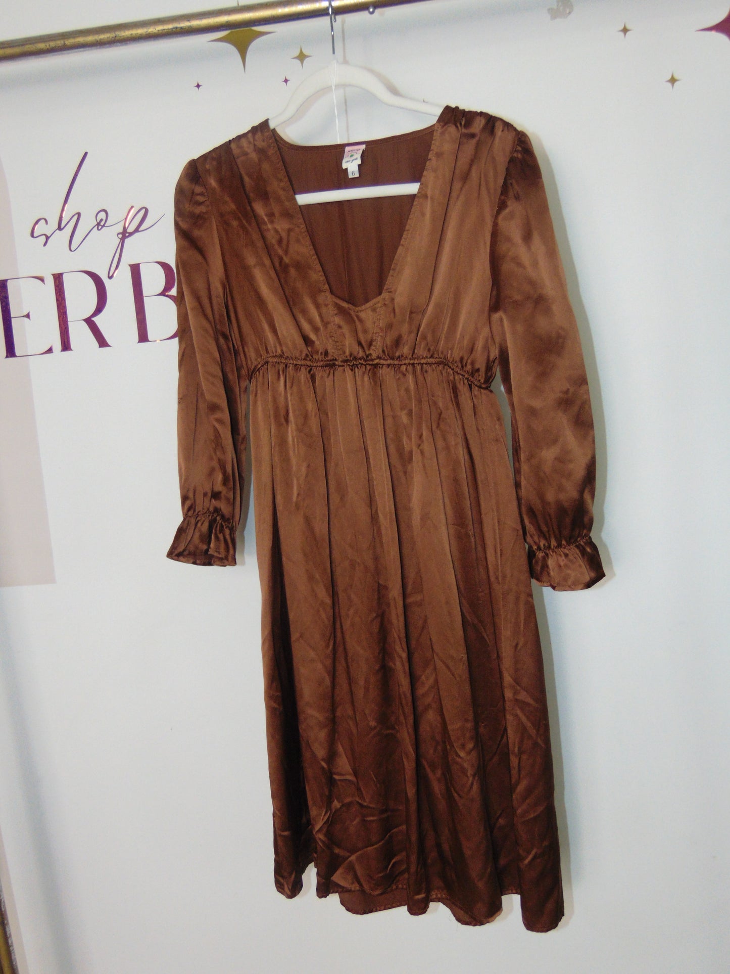 Chocolate Brown Babydoll Dress