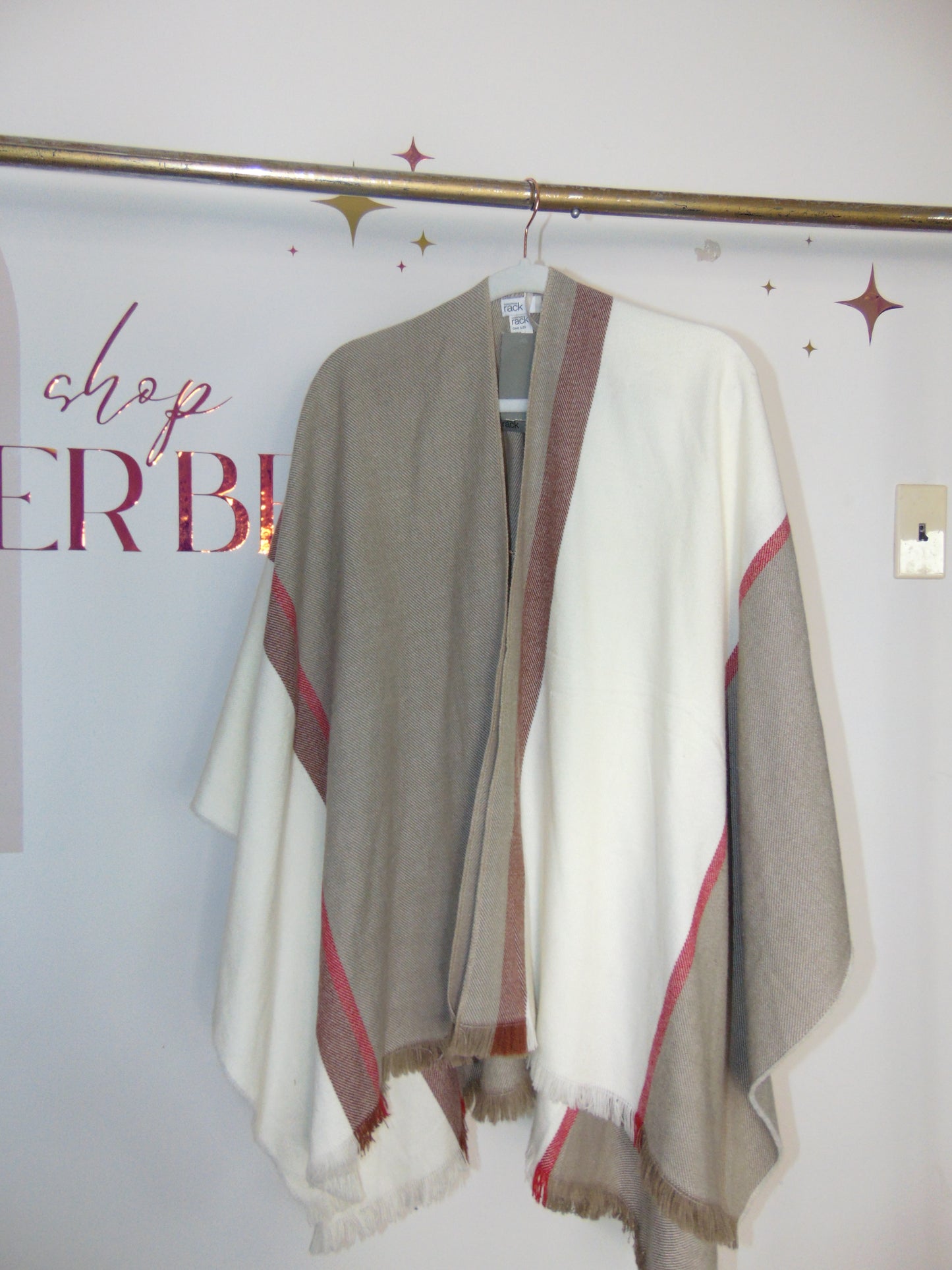 NWT Nordstrom Rack Color Block Shawl Sweater