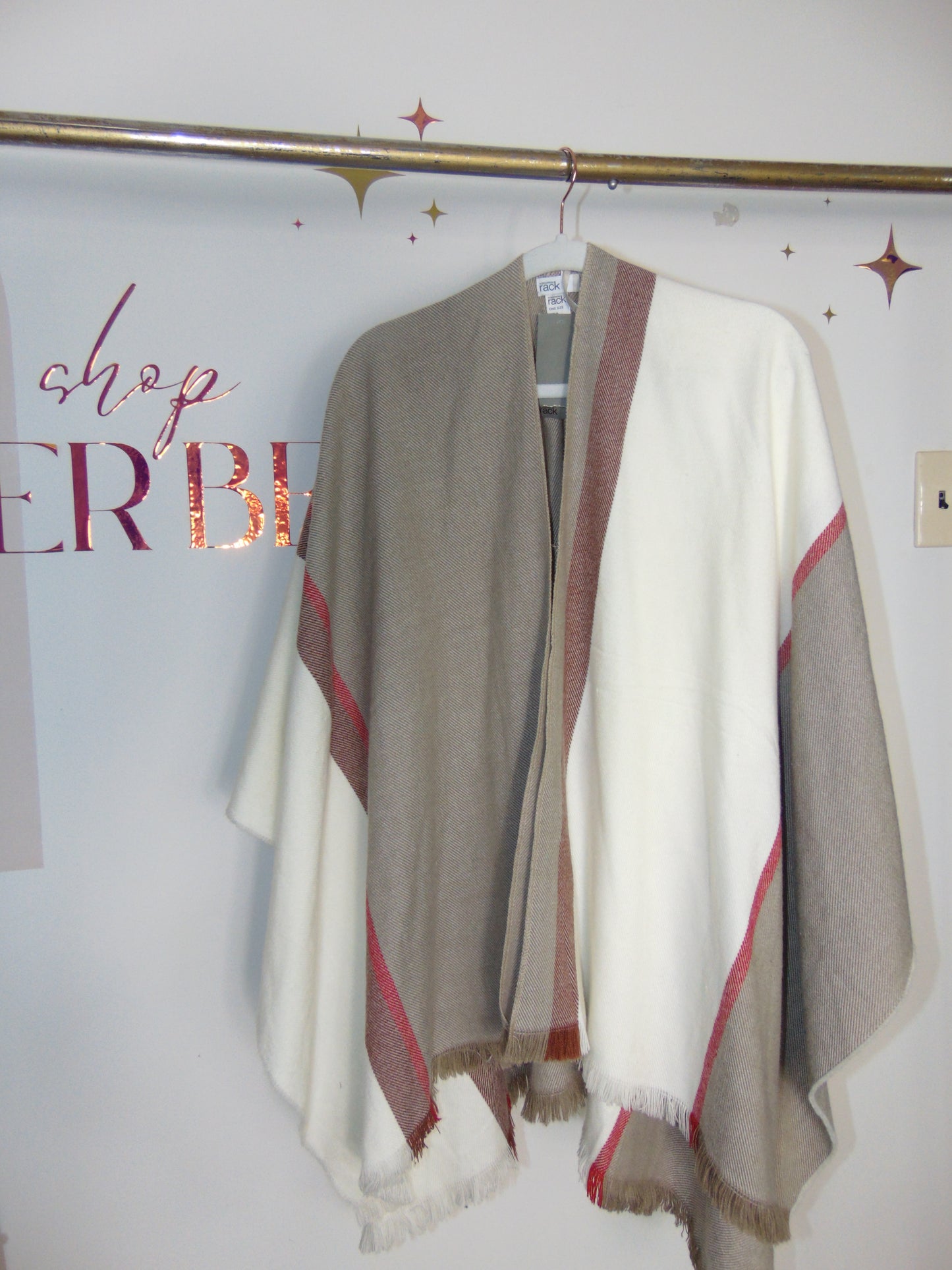 NWT Nordstrom Rack Color Block Shawl Sweater