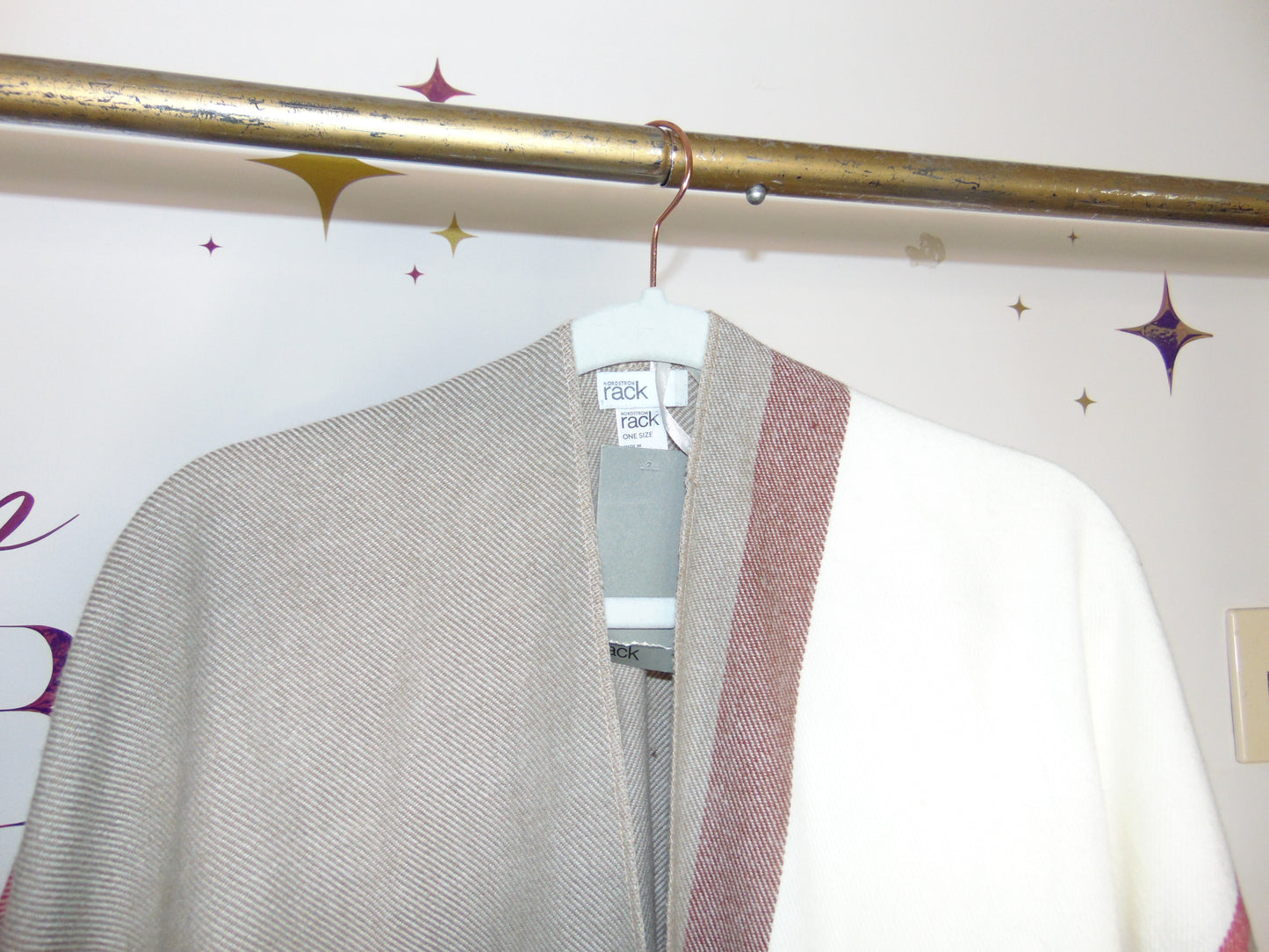 NWT Nordstrom Rack Color Block Shawl Sweater