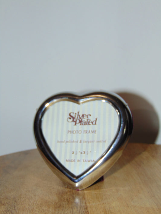 Silver Plated Heart Photo Frame