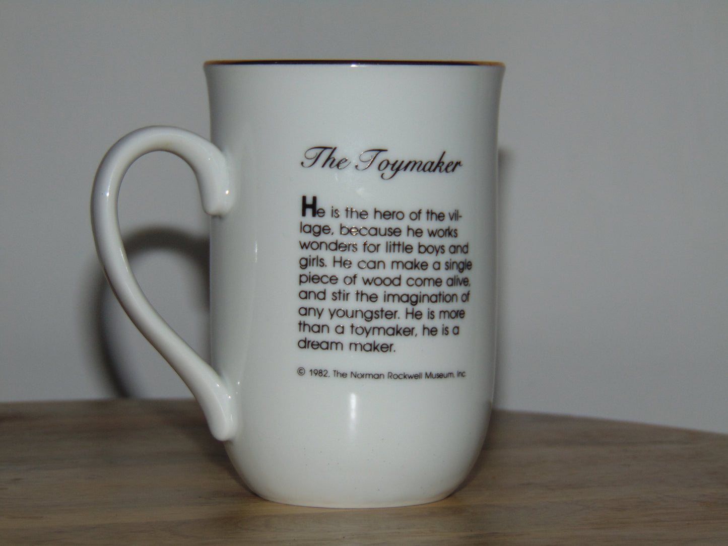 1982 Norman Rockwell Museum "The Toymaker" Porcelain Coffee Mug