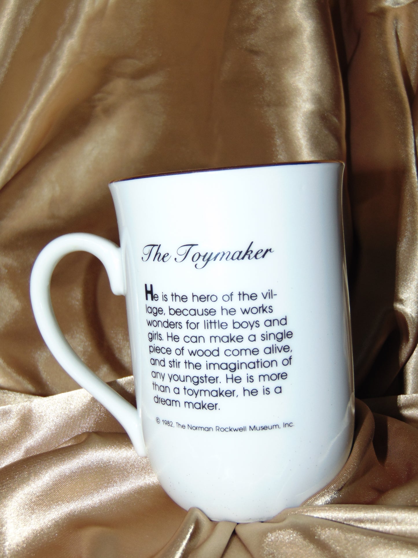1982 Norman Rockwell Museum "The Toymaker" Porcelain Coffee Mug