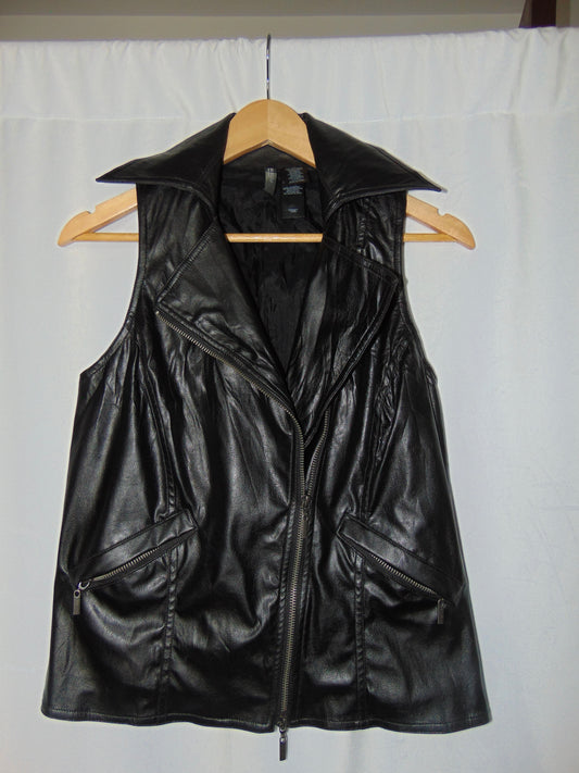 FAUX LEATHER VEST