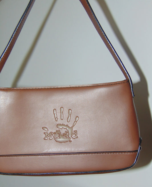 Mudd Embossed Leather Mini Bag – Vintage Brown Handbag