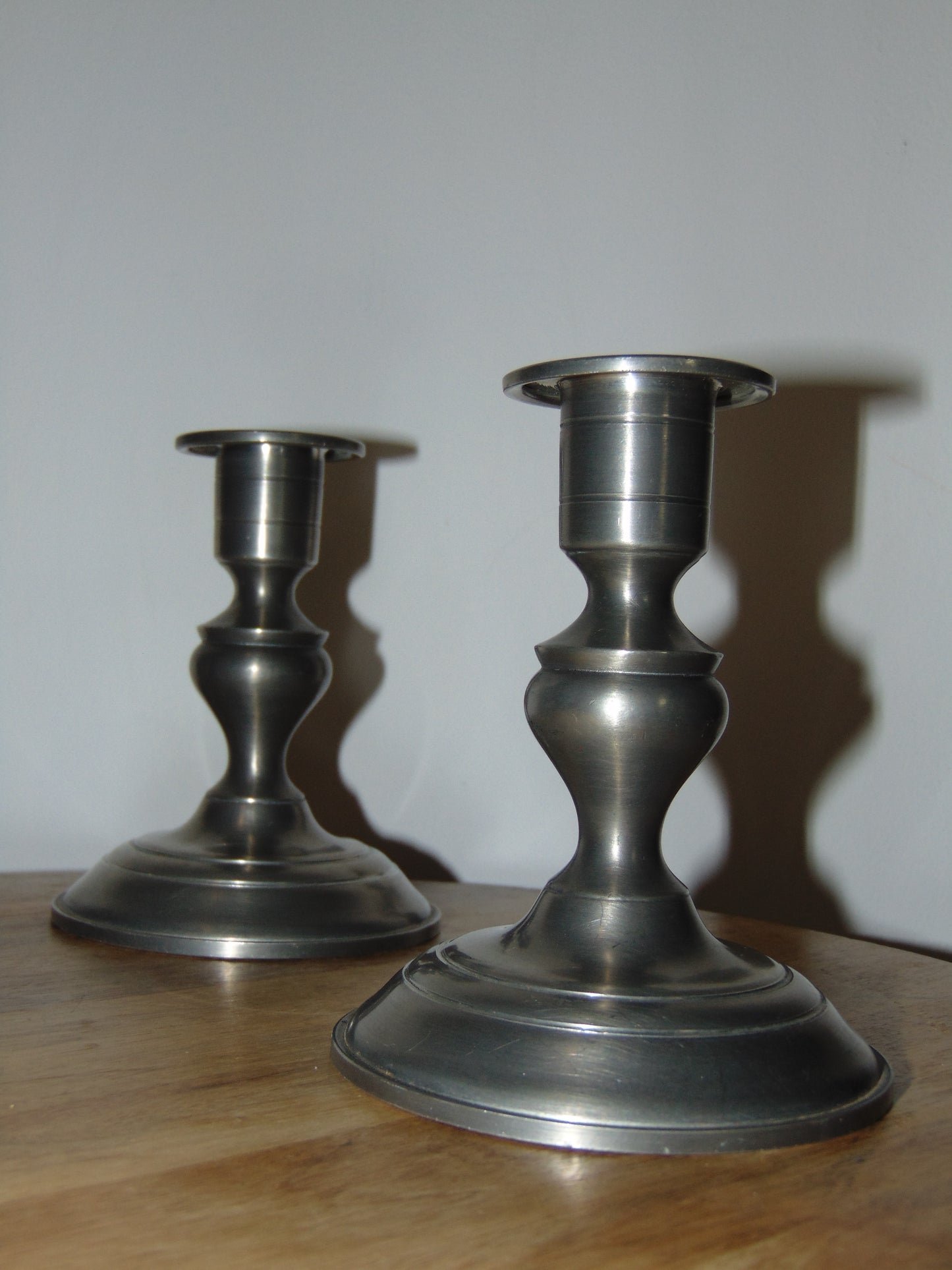 1930's Vintage Woodbury Pewter Dunham Candlesticks